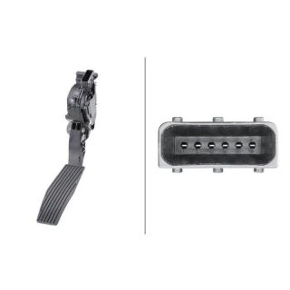 Jutiklis, akceleratoriaus pedalo padėtis HELLA 6PV 009 765-711