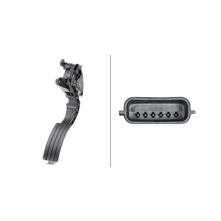 Jutiklis, akceleratoriaus pedalo padėtis HELLA 6PV 009 978-731