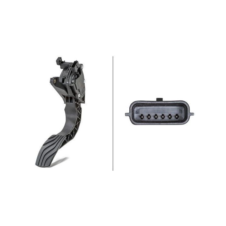 Jutiklis, akceleratoriaus pedalo padėtis HELLA 6PV 009 978-811