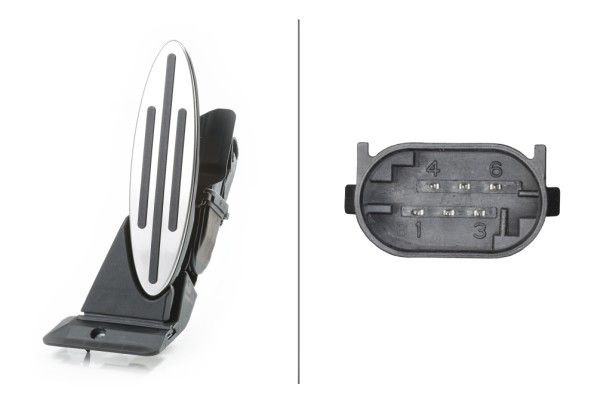 Jutiklis, akceleratoriaus pedalo padėtis HELLA 6PV 010 946-261