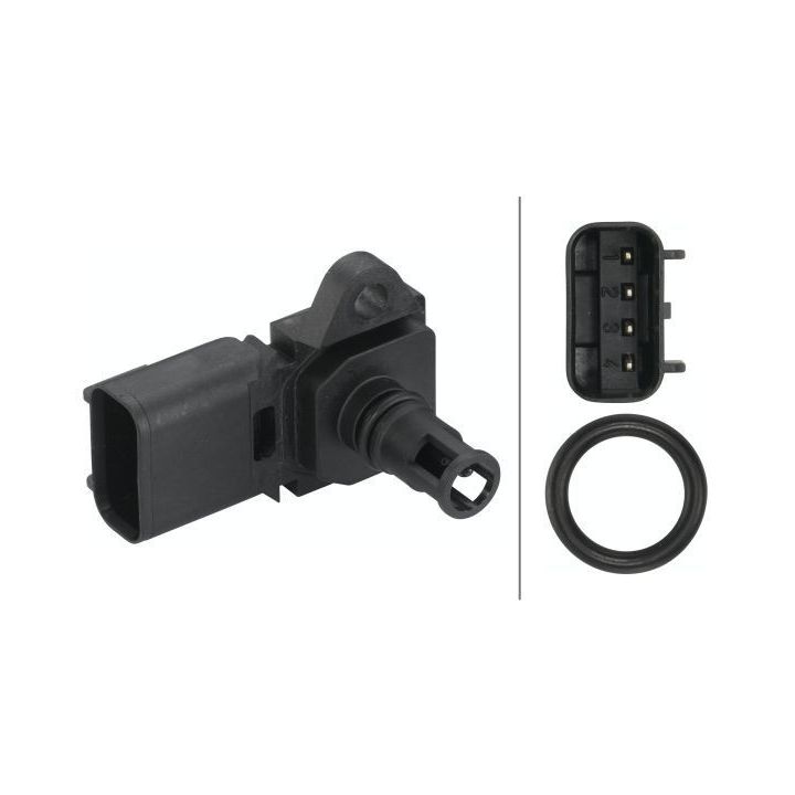 Jutiklis, įsiurbimo kolektoriaus slėgis HELLA 6PP 009 400-491