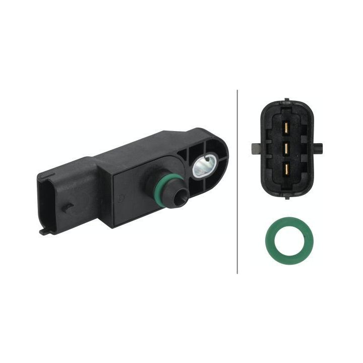 Jutiklis, įsiurbimo kolektoriaus slėgis HELLA 6PP 009 400-741