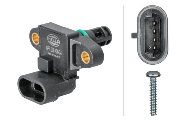 Jutiklis, įsiurbimo kolektoriaus slėgis HELLA 6PP 009 400-341