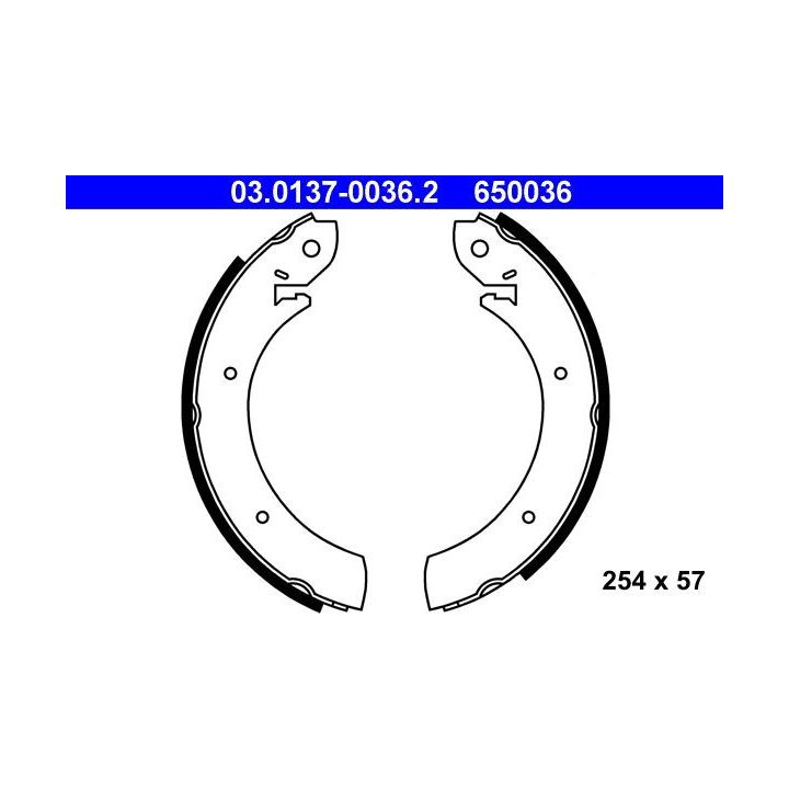 Stabdžių trinkelių komplektas ATE 03.0137-0036.2