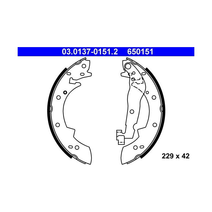 Stabdžių trinkelių komplektas ATE 03.0137-0151.2
