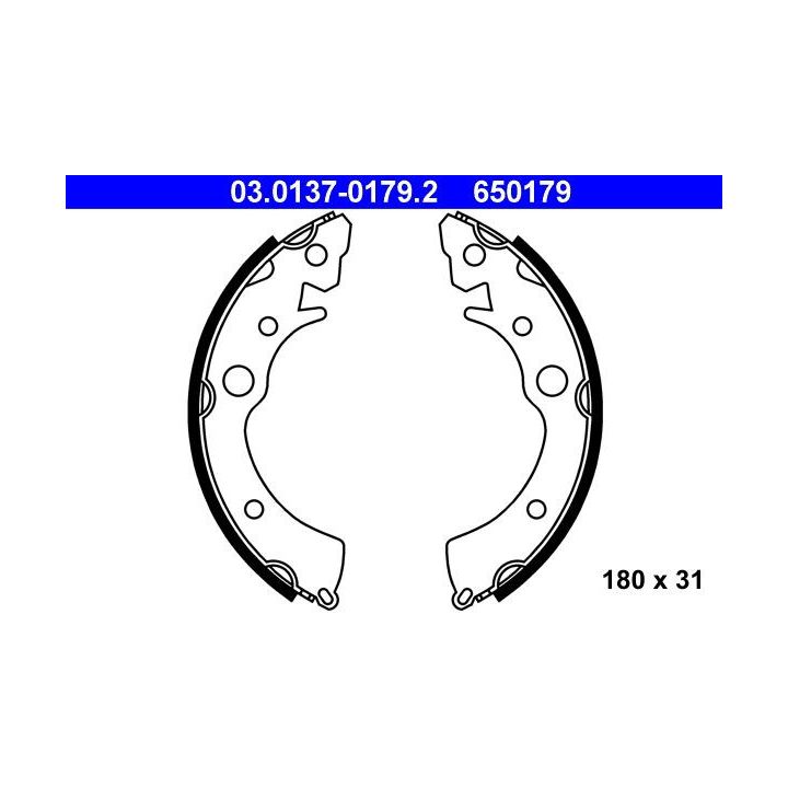Stabdžių trinkelių komplektas ATE 03.0137-0179.2