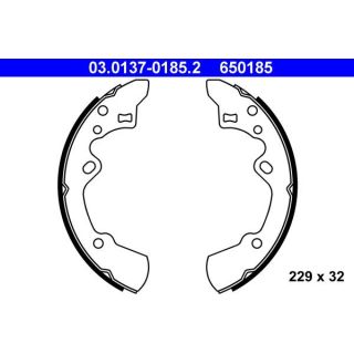 Stabdžių trinkelių komplektas ATE 03.0137-0185.2