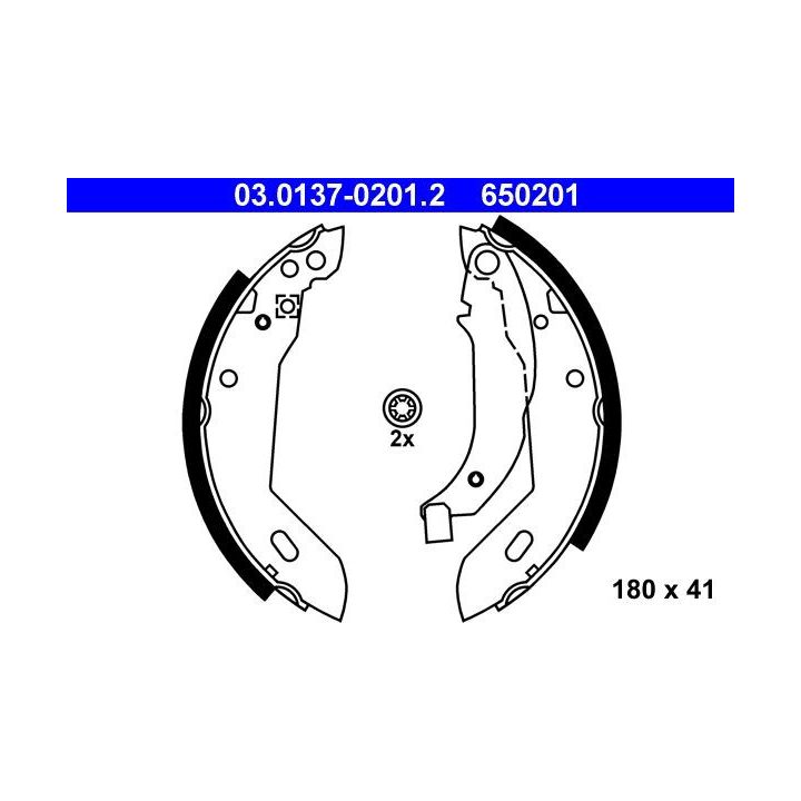 Stabdžių trinkelių komplektas ATE 03.0137-0201.2