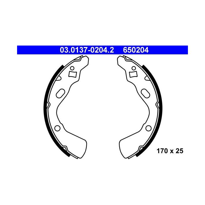 Stabdžių trinkelių komplektas ATE 03.0137-0204.2