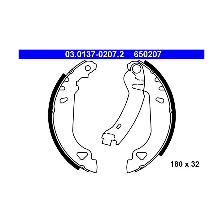 Stabdžių trinkelių komplektas ATE 03.0137-0207.2