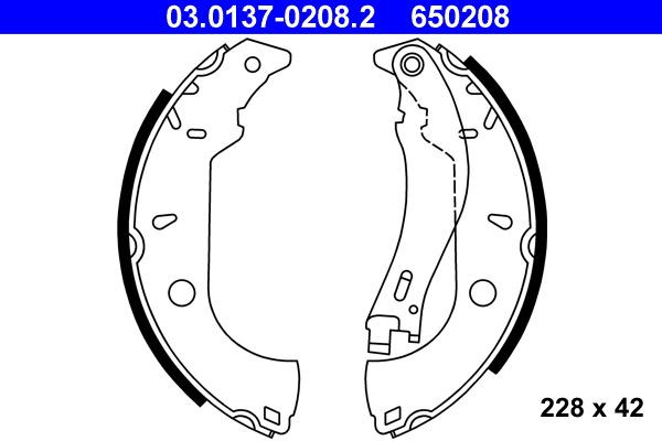 Stabdžių trinkelių komplektas ATE 03.0137-0208.2