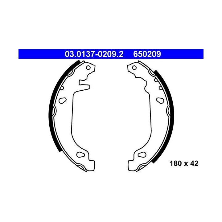Stabdžių trinkelių komplektas ATE 03.0137-0209.2