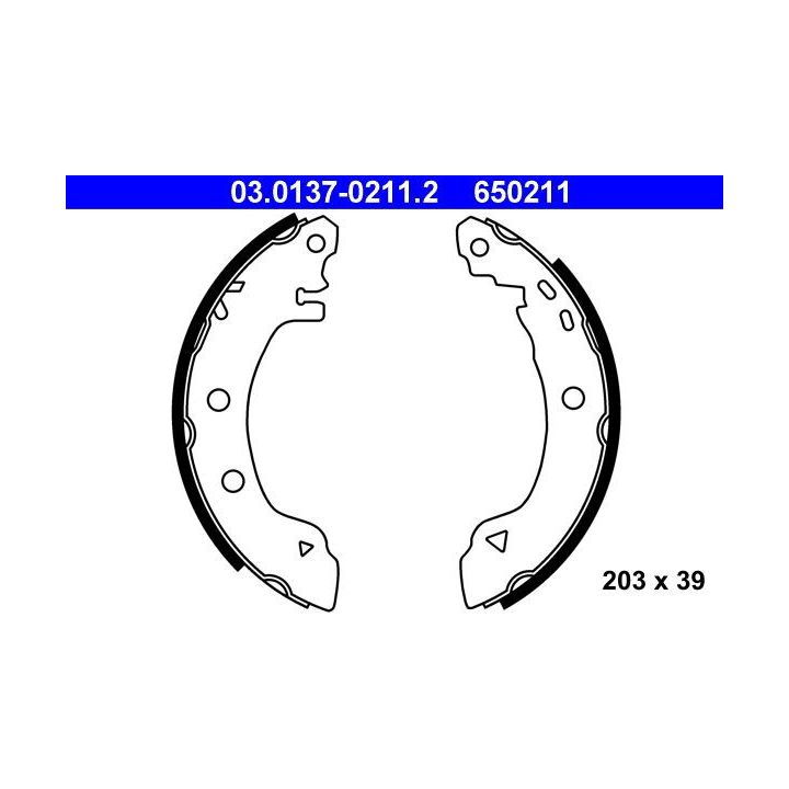Stabdžių trinkelių komplektas ATE 03.0137-0211.2