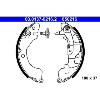 Stabdžių trinkelių komplektas ATE 03.0137-0216.2