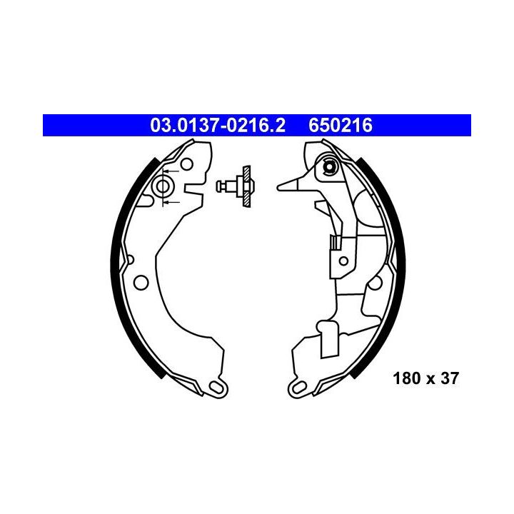 Stabdžių trinkelių komplektas ATE 03.0137-0216.2
