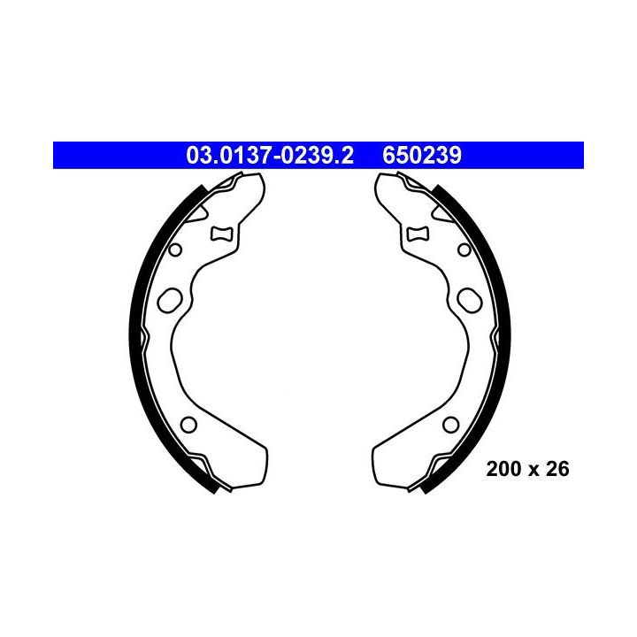 Stabdžių trinkelių komplektas ATE 03.0137-0239.2