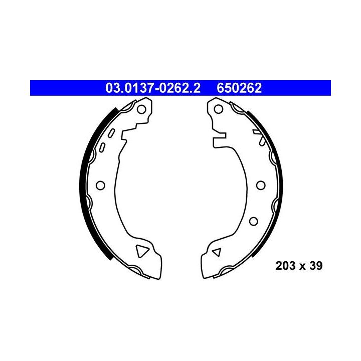 Stabdžių trinkelių komplektas ATE 03.0137-0262.2