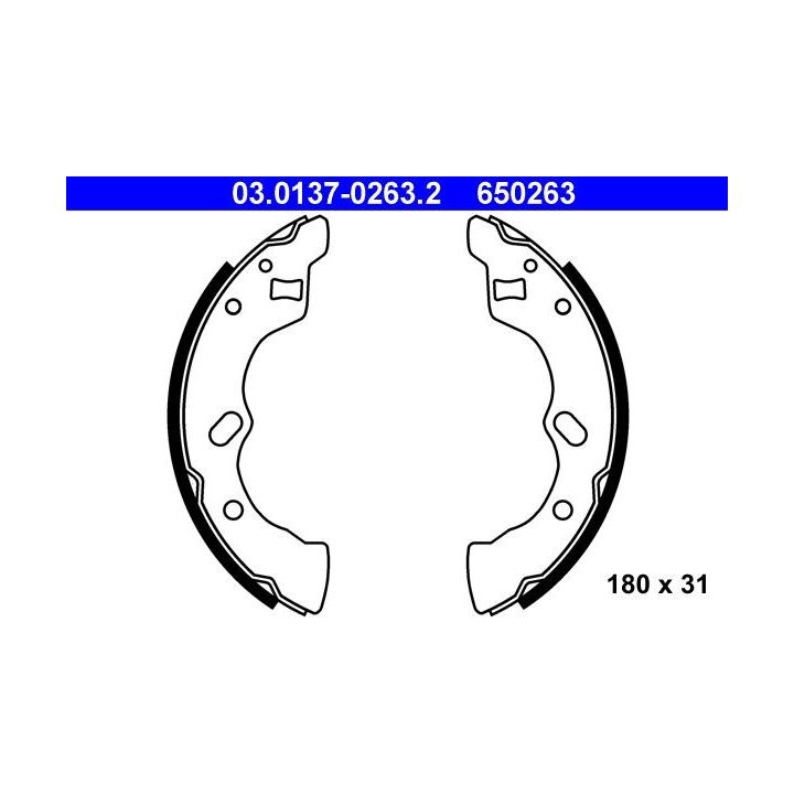 Stabdžių trinkelių komplektas ATE 03.0137-0263.2