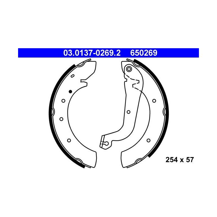 Stabdžių trinkelių komplektas ATE 03.0137-0269.2
