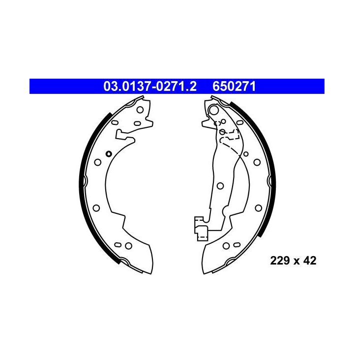 Stabdžių trinkelių komplektas ATE 03.0137-0271.2