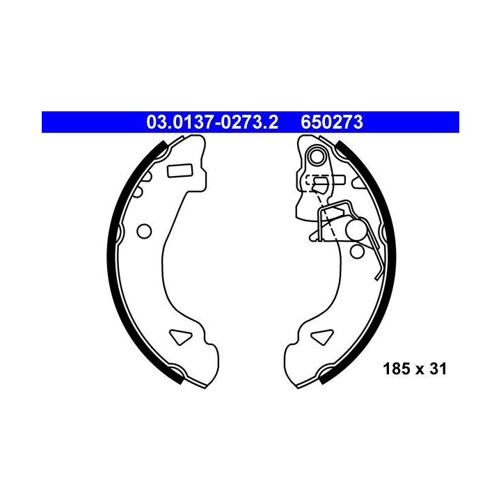 Stabdžių trinkelių komplektas ATE 03.0137-0273.2
