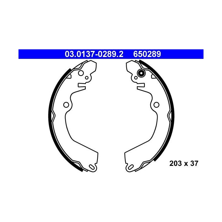 Stabdžių trinkelių komplektas ATE 03.0137-0289.2