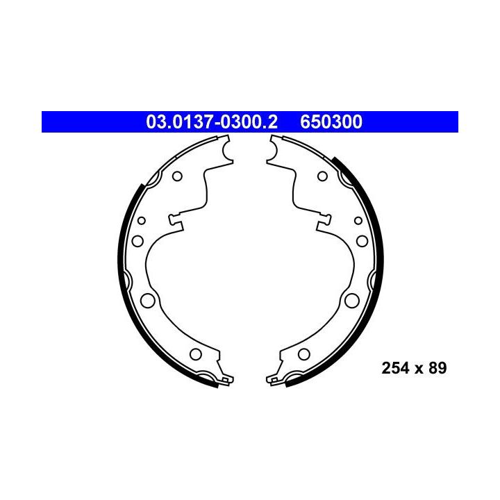 Stabdžių trinkelių komplektas ATE 03.0137-0300.2