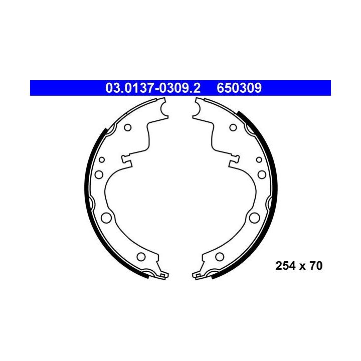 Stabdžių trinkelių komplektas ATE 03.0137-0309.2