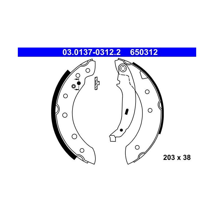 Stabdžių trinkelių komplektas ATE 03.0137-0312.2