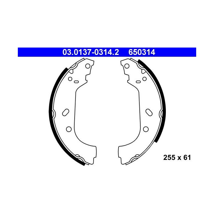 Stabdžių trinkelių komplektas ATE 03.0137-0314.2