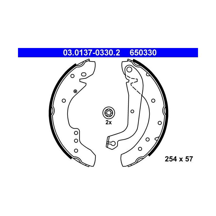 Stabdžių trinkelių komplektas ATE 03.0137-0330.2