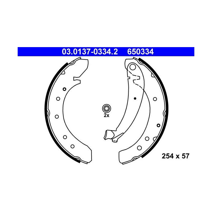Stabdžių trinkelių komplektas ATE 03.0137-0334.2