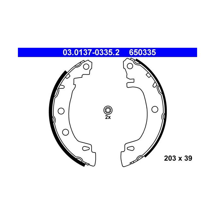 Stabdžių trinkelių komplektas ATE 03.0137-0335.2