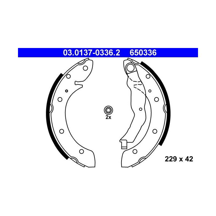 Stabdžių trinkelių komplektas ATE 03.0137-0336.2