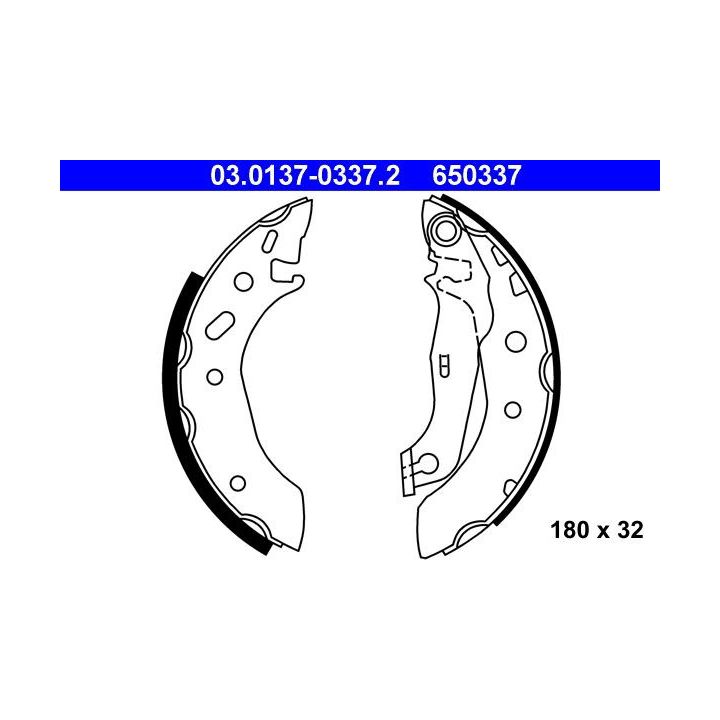 Stabdžių trinkelių komplektas ATE 03.0137-0337.2
