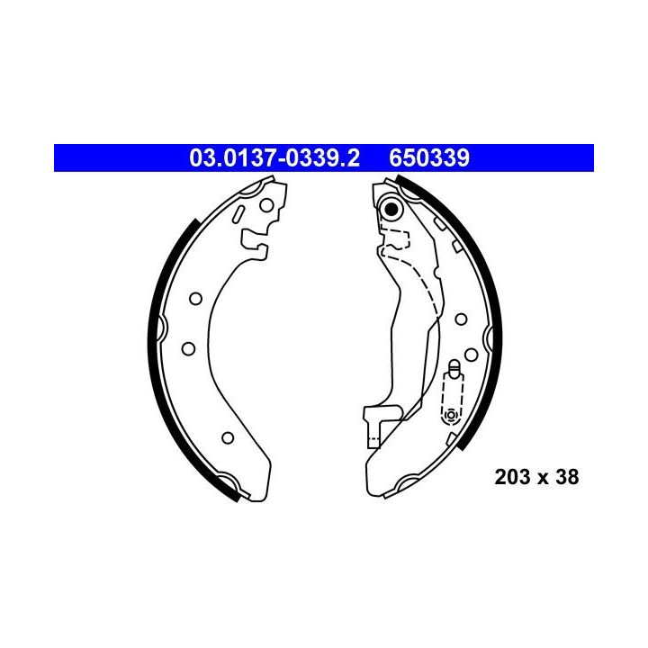 Stabdžių trinkelių komplektas ATE 03.0137-0339.2