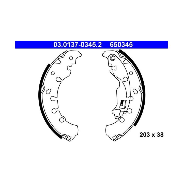 Stabdžių trinkelių komplektas ATE 03.0137-0345.2