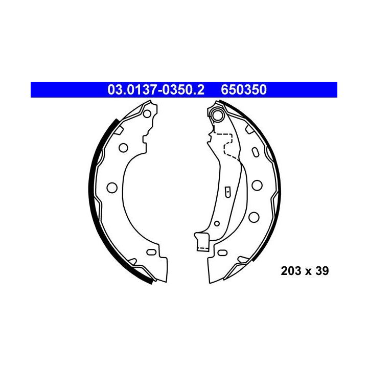 Stabdžių trinkelių komplektas ATE 03.0137-0350.2