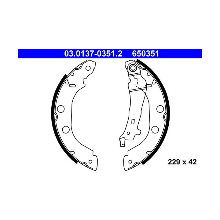 Stabdžių trinkelių komplektas ATE 03.0137-0351.2