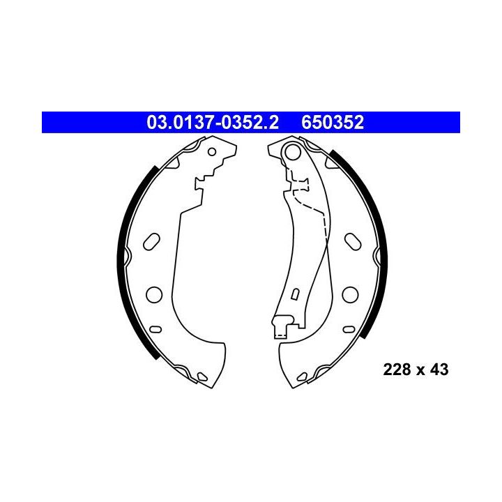 Stabdžių trinkelių komplektas ATE 03.0137-0352.2