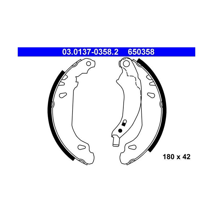 Stabdžių trinkelių komplektas ATE 03.0137-0358.2