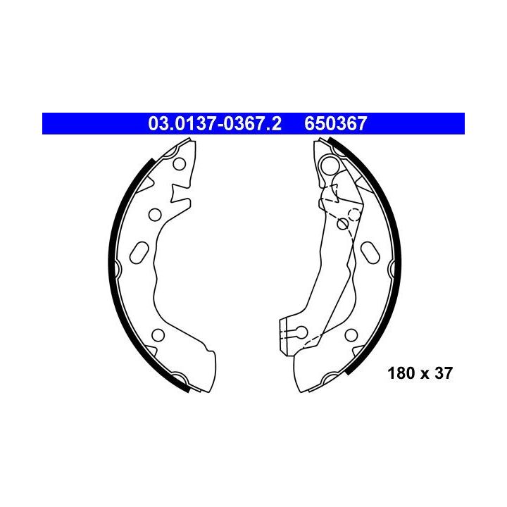 Stabdžių trinkelių komplektas ATE 03.0137-0367.2