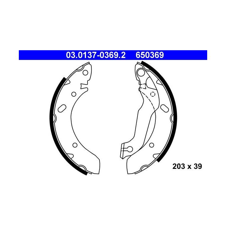 Stabdžių trinkelių komplektas ATE 03.0137-0369.2