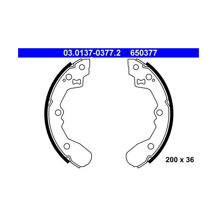 Stabdžių trinkelių komplektas ATE 03.0137-0377.2