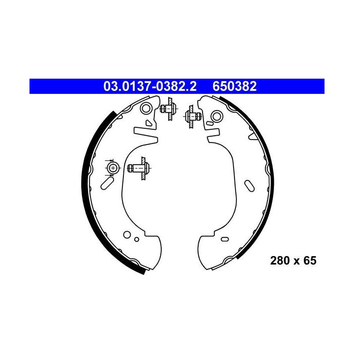 Stabdžių trinkelių komplektas ATE 03.0137-0382.2