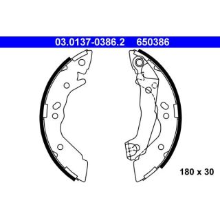 Stabdžių trinkelių komplektas ATE 03.0137-0386.2