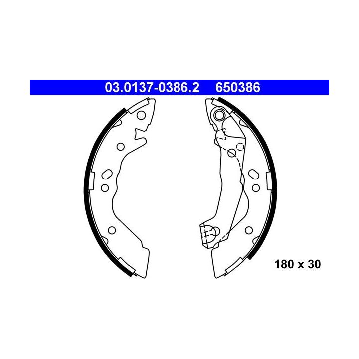 Stabdžių trinkelių komplektas ATE 03.0137-0386.2