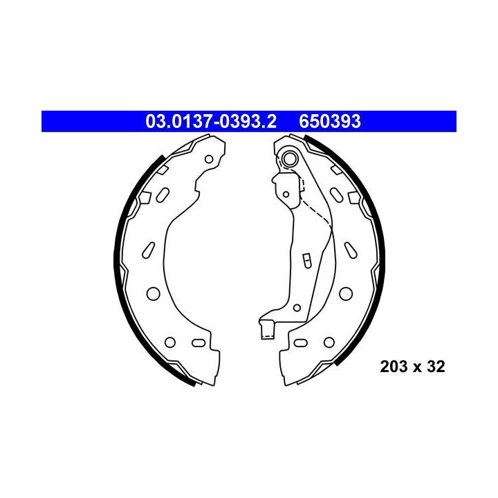 Stabdžių trinkelių komplektas ATE 03.0137-0393.2