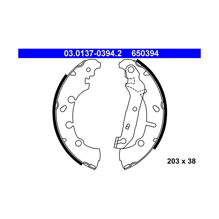Stabdžių trinkelių komplektas ATE 03.0137-0394.2