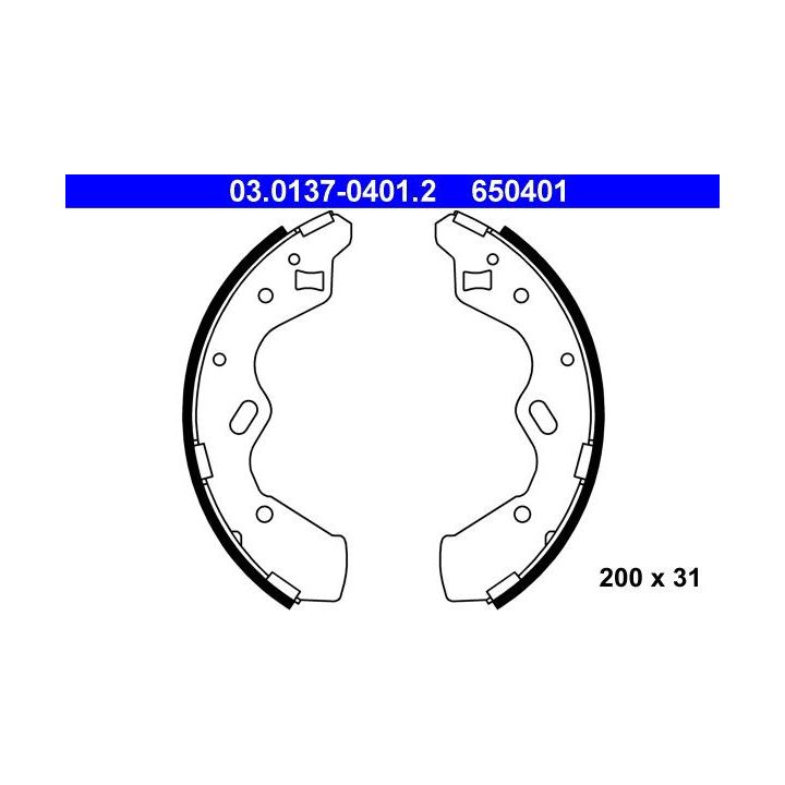 Stabdžių trinkelių komplektas ATE 03.0137-0401.2